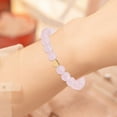 thumbnail image 4 of Juosiy Women Pink Beaded Gold Heart Bracelet, 4 of 9