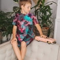 thumbnail image 4 of Fotbe Psychedelic Hairless Cat Pijama Estampada de 2 Piezas para Niños – Ropa de Dormir de Manga Corta Cómoda para Niños y Niñas, Camiseta y Shorts de Algodón-Medium, 4 of 6