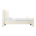 thumbnail image 6 of Athara Cream Velvet Queen Bed, 6 of 8