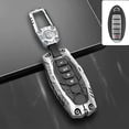 thumbnail image 2 of Zinc Alloy Key Fob Cover,Keychain,Full Protection Car Key Case for Altima Maxima Murano Pathfinder Rogue Sentra Versa Titan XD GTR Armada Smart Keyshell Accessories, 2 of 6