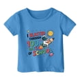 thumbnail image 3 of School Uniform Tshirts Children Alphabet Print Crewneck T Shirt Short Sleeve Wear Boys T Shirts Blue 10-11 Years, 3 of 4