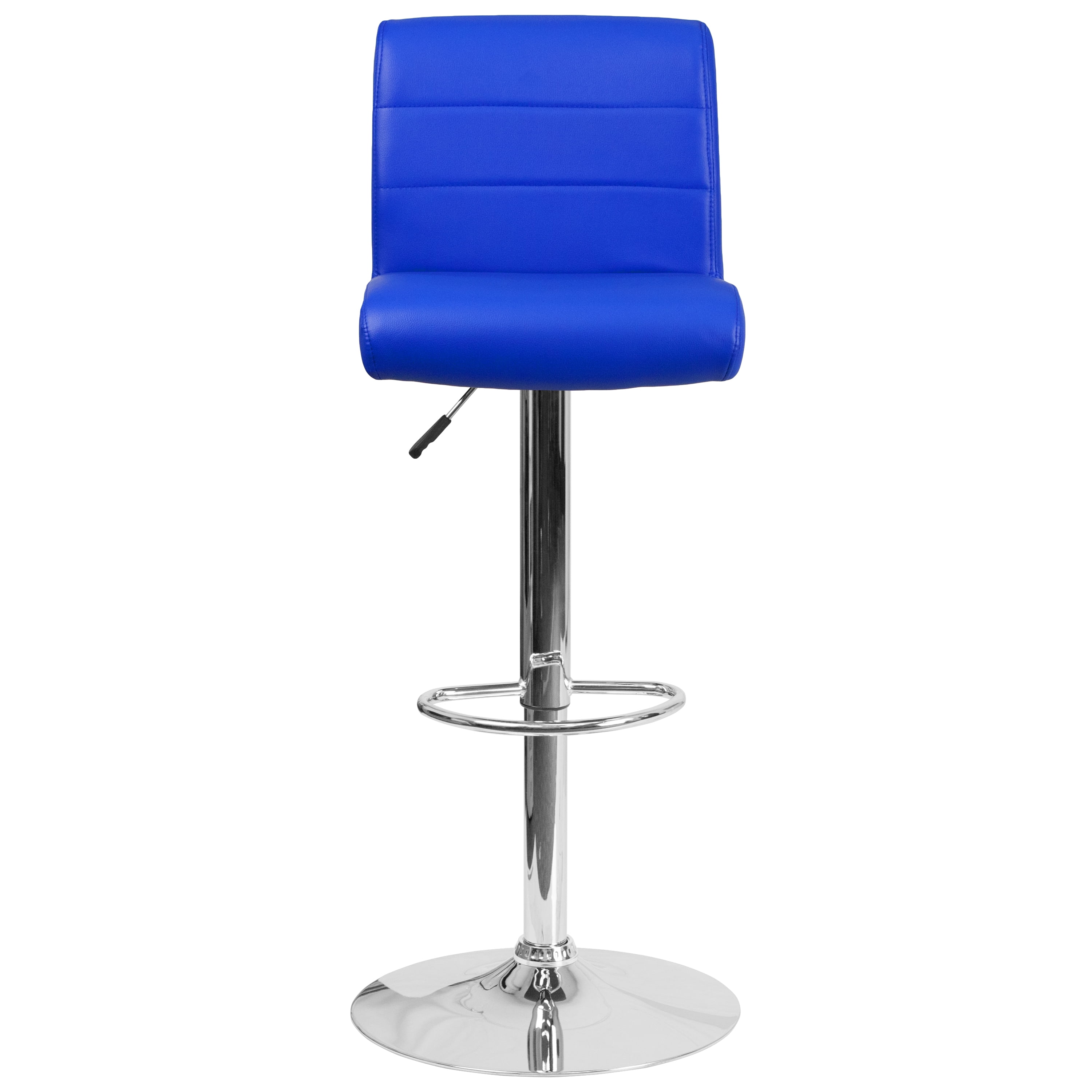 blue vinyl bar stools