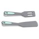 thumbnail image 3 of Kit de silicona de silicona antiadherente spatulas resistente al calor huevo frito raspadores de gadgets comida para hornear herramientas para hornear accesorios gris claro azul 2 piezas Kearding HA010780-02B, 3 of 6
