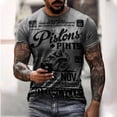 thumbnail image 3 of Men's Classic Retro Motorcycle 3D Print T-shirt Casual Extra Large Fashion Speed Dry Street Cycling Motorcycle T-shirt, 3 of 5