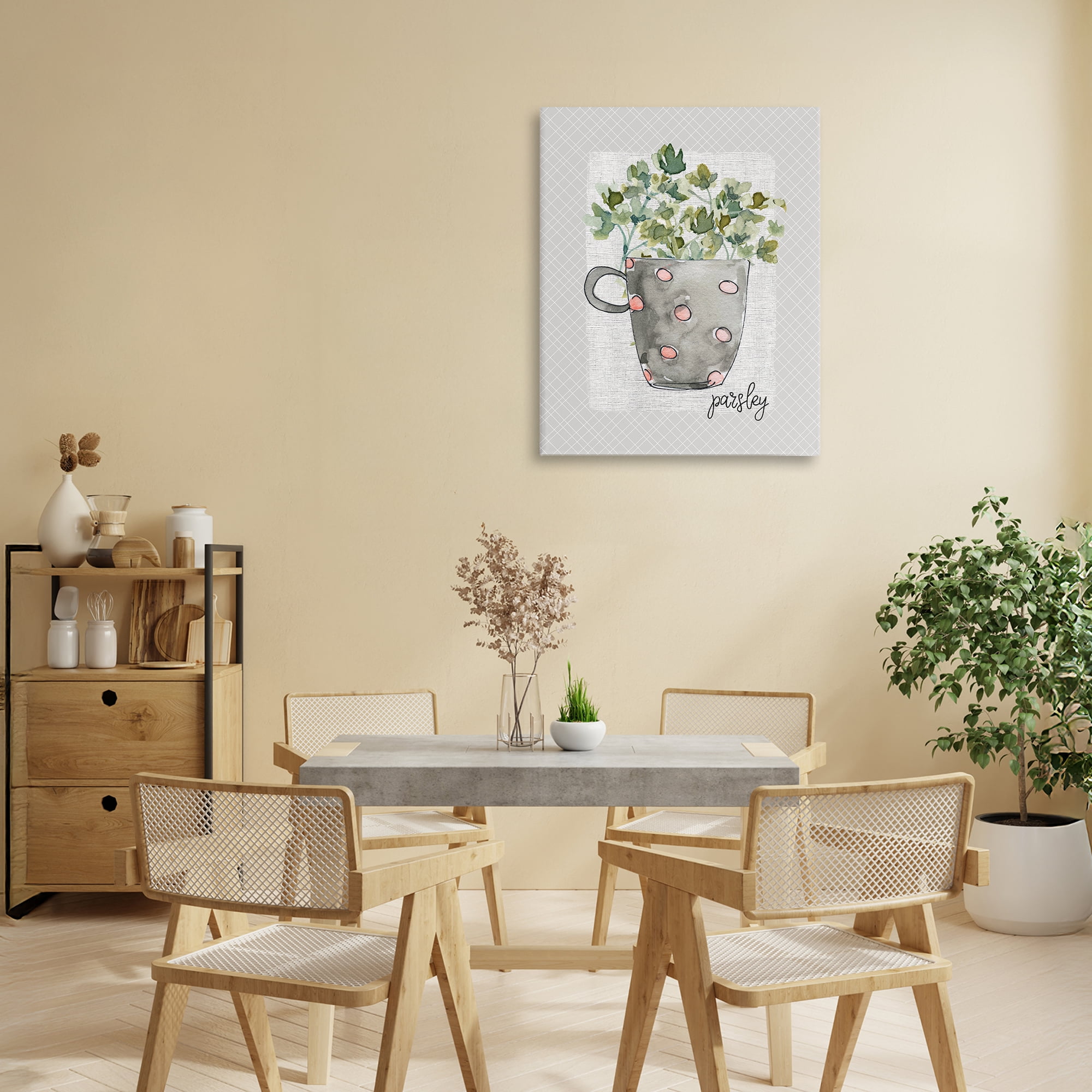 Stupell Industries Parsley Herb Mug Canvas Wall Art, design by Livi Finn