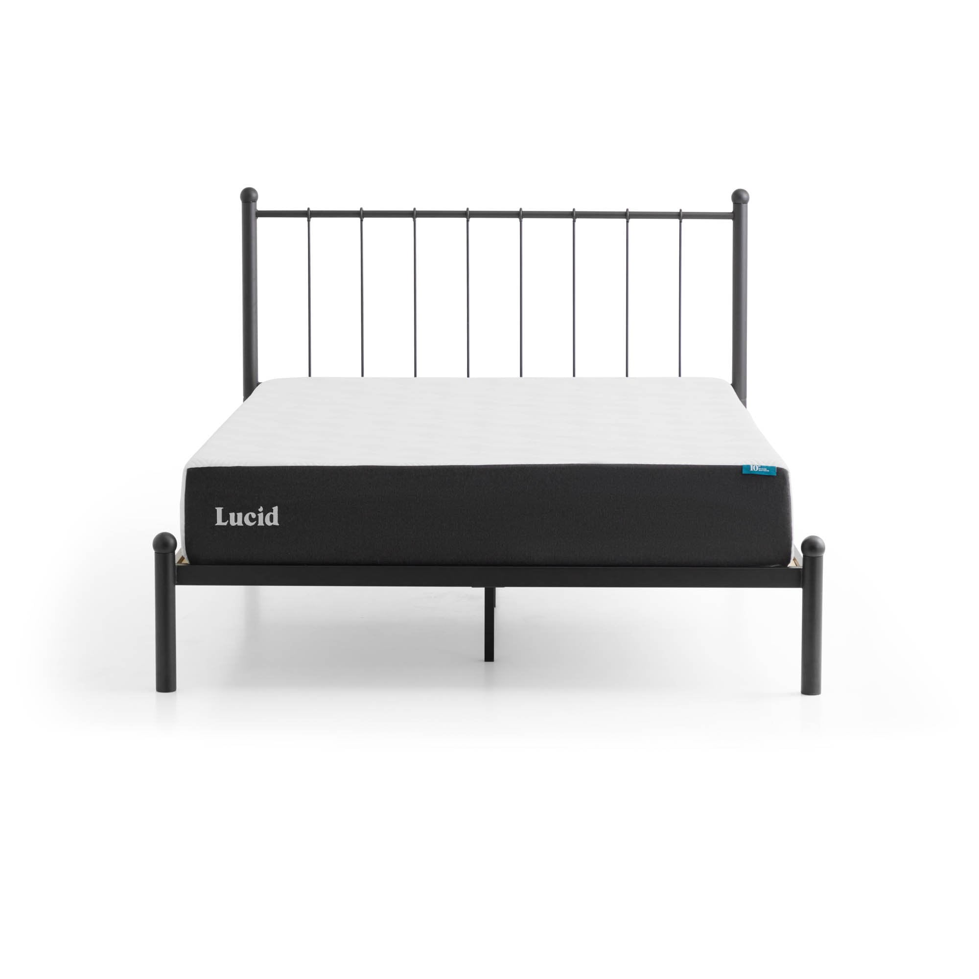 Rest Haven Lancaster Metal Queen Platform Bed, Black