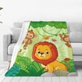 thumbnail image 4 of Salouo African Animals in the Jungle Print Bed Blankets,Flannel Blanket Comfortable Air Conditioning Blanket Lightweight Blanket for Sofa Bed Travel & Couch -50"x40", 4 of 8
