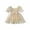 Beige, variant on Musuos Baby Girl Summer Romper Dress 3M 6M 12M 18M 24M Short Puff Sleeve Bow Front Ribbed Bodysuit Newborn Cute Tulle Dress