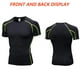 thumbnail image 5 of Paquete de 2 camisas de compresión de manga corta para hombre, frescas y secas, camisetas deportivas de capa base, camisa de entrenamiento atlético, 5 of 6
