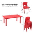 thumbnail image 2 of Patiojoy Kids Table & 6 Chairs Set Activity Desk & Chair Set Indoor/Outdoor Home Classroom Red, 2 of 3