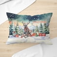 thumbnail image 3 of Merry Christmas Santa Reindeer Antlers Cane Corso Sleigh Xmas Winter Holiday Pillow Cushion Double Sided Italian Mastiff Dog Lover Gifts Idea Throw Pillow - 00023, 3 of 4