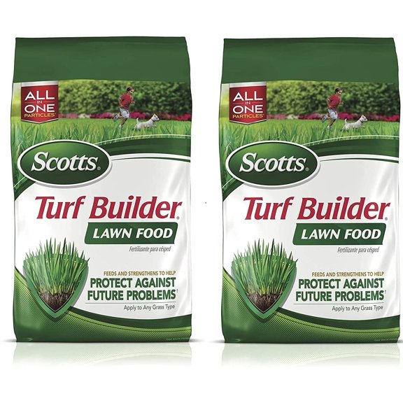 Scotts Turf Builder Lawn Grass Synthetic Fertilizers, 12.5 lb (2 Pack)