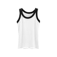 thumbnail image 2 of LYEAA T Shirts for Women Sleeveless Plus Size Crew Neck Spring Summer Casual Tank Tops Solid Vacation Beach Fashion Pullover Vest Comfortable Soft Loungewear Going Out Clothes White 2XL, 2 of 5