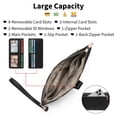thumbnail image 3 of GAEKEAO Wristlet Wallets for Women Rfid Blocking Vegan Leather Card Phone Holder with 10 Card Slots 2 ID Window, 3 of 8