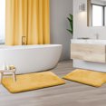 thumbnail image 1 of Set of 2 Large Clara Clark Bath Mat Bathroom Rug - Absorbent Memory Foam Bath Rugs - Non-Slip, Thick, Cozy Velvet Feel Microfiber Bathrug, Plush Shower, Toilet- Floor Bathmats Carpet - Gold - 20"x32", 1 of 6