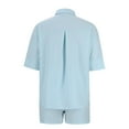 thumbnail image 6 of ZyeKqe Womens 2 Piece Lounge Sets Button down 3/4 Sleeve Shirt and Shorts with Pockets Vacation Beach Outfits, 6 of 6