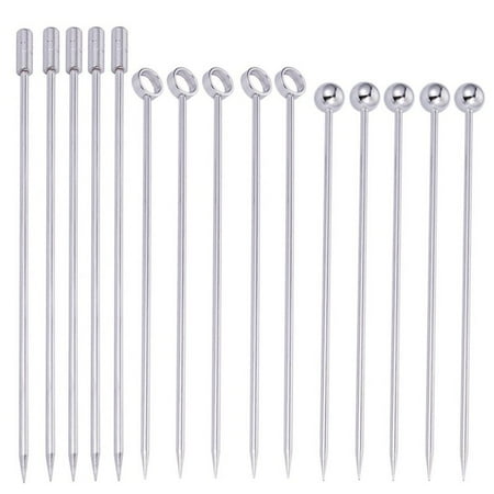 

Stainless Steel Cocktail Picks Martini Picks Set (Pack of 15)