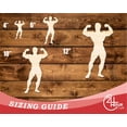 thumbnail image 3 of Unfinished Wood Body Builder Shape | DIY Craft Cutout 14" / 1/2", 3 of 3