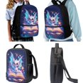 thumbnail image 3 of Yuyamidu Galaxy Dragon 4 Piece Kids School Backpack Set with Lunch Bag, Pencil Case and Water Bottle Holder for Elementary and Middle School Students, 3 of 7