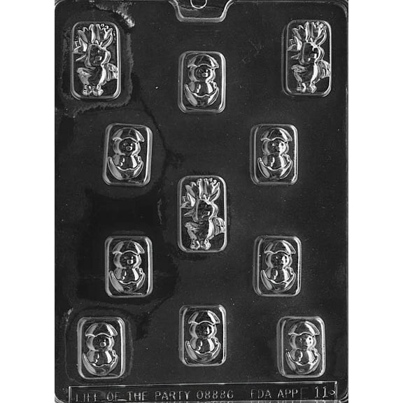 Grandmama's Goodies E011 Assorted Chick Pieces Chocolate Candy Soap Mold with Exclusive Molding Instructions