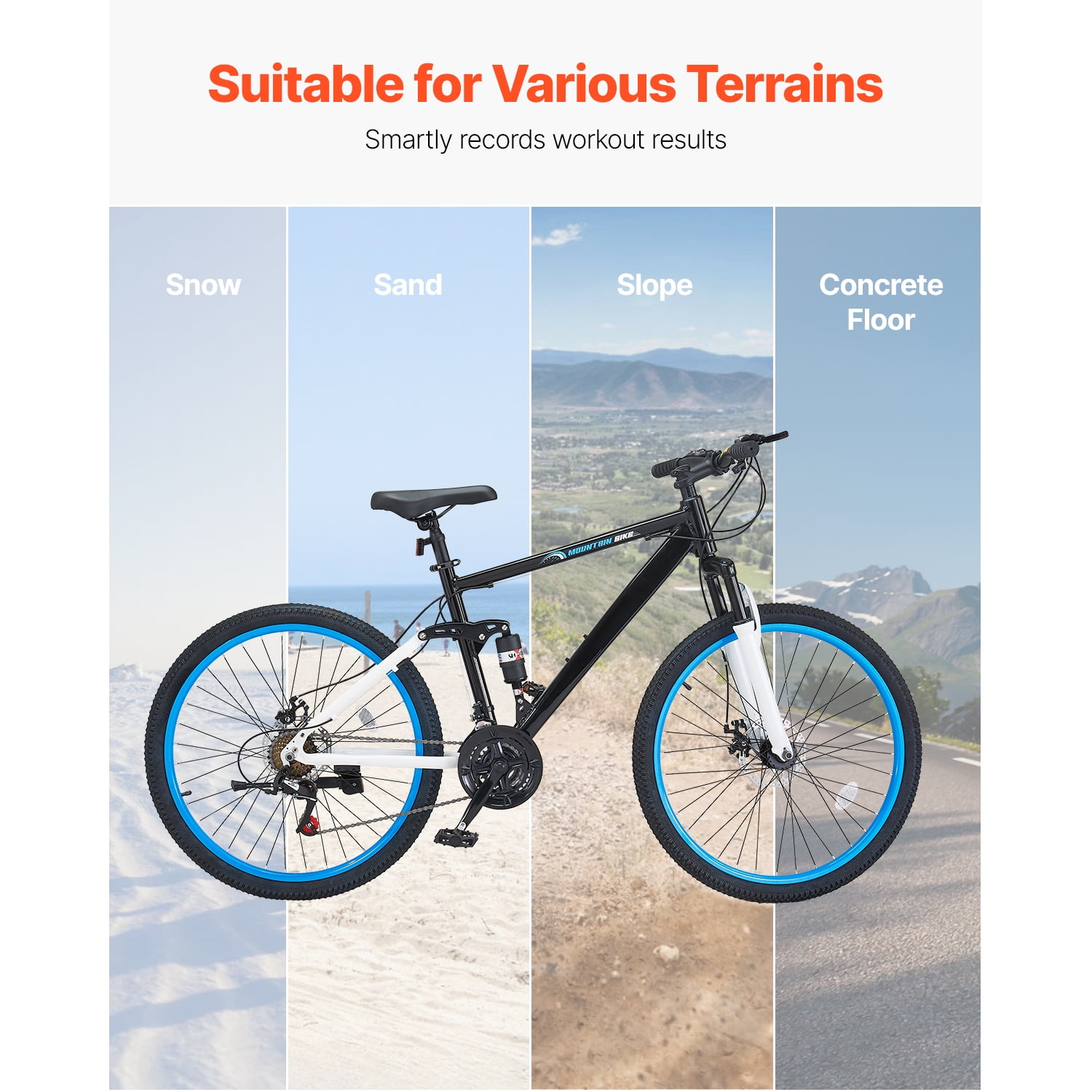 KFFKFF Hill Cycle, 26-inch ATB Bike with Comprehensive Double Suspension, 21 Gears Rotary Shift, Cushioned Seat, Twin Disk Brakes, Alloy Aluminum Structure, Recreational Biking for Adults