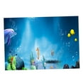thumbnail image 1 of Esquirla 3D Aquarium Background Tank Backdrop Static Cling Wallpaper Sticker 7 61x30cm, 1 of 8