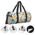 thumbnail image 3 of Balery Dinosaurs and Tropical Leaves Bolsa de Gimnasio para Mujeres y Hombres, Bolsa de Viaje Impermeable, Bolsa de Fin de Semana con Compartimento para Zapatos y Bolsillo Húmedo, 3 of 6