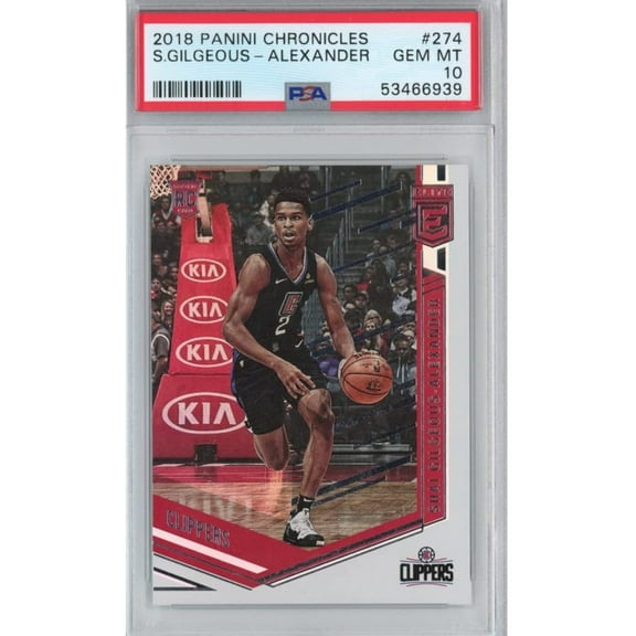 Graded 2018-19 Panini Chronicles Shai Gilgeous-Alexander #274 Rookie RC Basketball Card PSA 10 Gem Mint