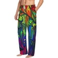 thumbnail image 2 of Daiia Pride Rainbow Men's Sleep Pant with Pockets and Drawstring,Pajama Pants-Medium, 2 of 9
