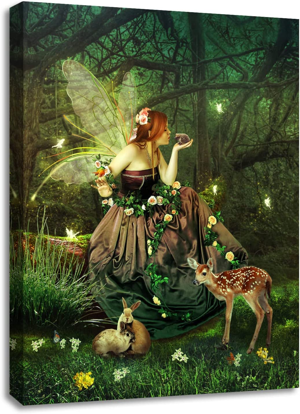 Fantasy Fairy Tale Wall Art Elves Animal Canvas Prints Magical