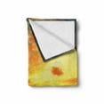thumbnail image 2 of Seaside Soft Flannel Fleece Blanket, Sunset Scene at Beach Resort Silhouette Romantic Honeymoon Vacation Photo Print, Cozy Plush for Indoor and Outdoor Use, 70" x 90", Orange Yellow, by Ambesonne, 2 of 6