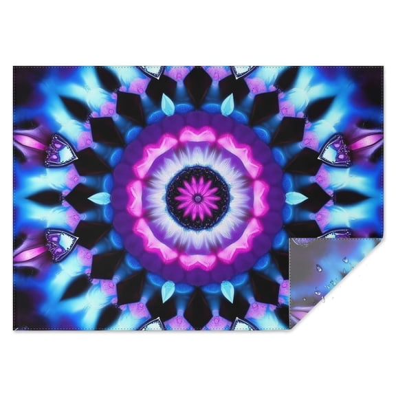 Colorful Tie Dye Mandala Pattern Rectangle Tablecloth 60"x84",Waterproof Polyester Rectangle Table Cloth, Wipeable Spillproof Polyester Tablecloth for Dining, Camping, Indoor and Outdoor