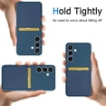 thumbnail image 6 of Samsung Galaxy S24 Plus with Card Holder - Wallet Phone Case Galaxy S24+ Hold 1-2 Cards for Women Men - Protective Soft Silicone Card Case for Samsung Galaxy S24 Plus Blue, 6 of 15