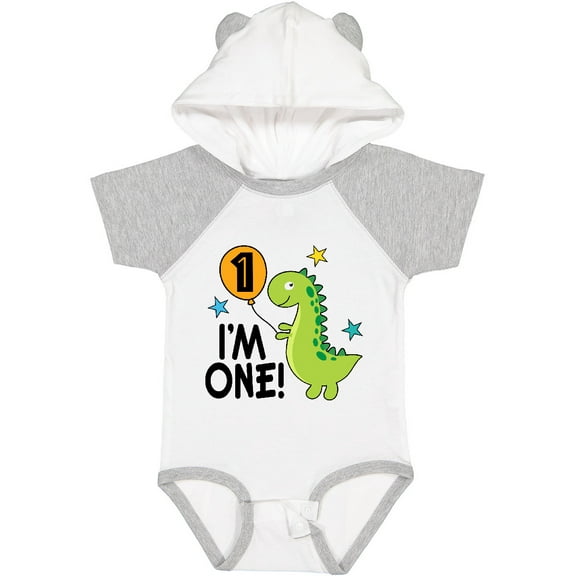 Inktastic 1st Birthday Dinosaur 1 Year Old Boy Boys or Girls Baby Bodysuit