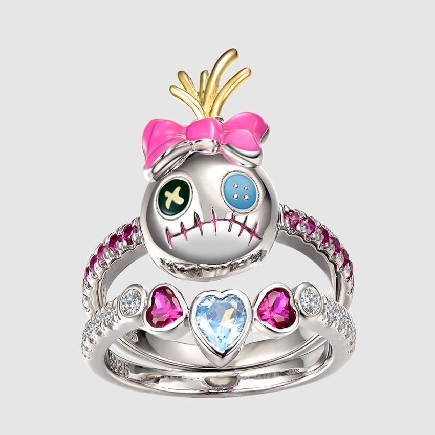 Ring Set for Women, Two-Piece Ring Jewelry, Best Gift for Christmas, Valentine's Day (Card Not Included)