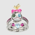 thumbnail image 1 of Ring Set for Women, Two-Piece Ring Jewelry, Best Gift for Christmas, Valentine's Day (Card Not Included), 1 of 9