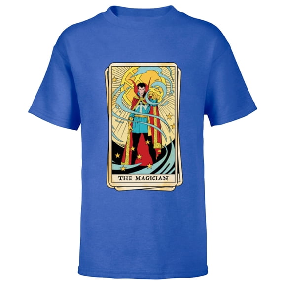 Marvel Tarot Doctor Strange as the Magician Card - Short Sleeve T-Shirt for Kids - Customized-Royal