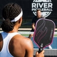 thumbnail image 5 of USAPA Approved Carbon Fiber Pickleball Paddles(16mm) Sandblasted Surface T700 Pickle Ball Rackets for All Skill Level Bubble, Set of 2 Paddles, 4 Balls, 5 of 12