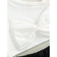 thumbnail image 6 of Toddler Girls Summer Outfit Sets Short Sleeve One Shoulder Bow Tops 3D Butterfly Skirt, 6 of 7
