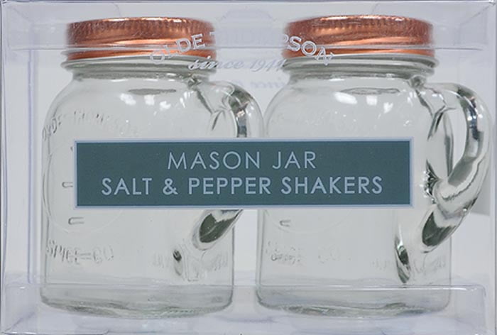Copper Lids Olde Thompson 3771-03 Mason Jar Salt and Pepper Shaker Set 
