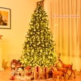 thumbnail image 3 of Costway Abeto navideño de PVC preiluminado de 225 cm con 8 modos de flash, 3 of 6