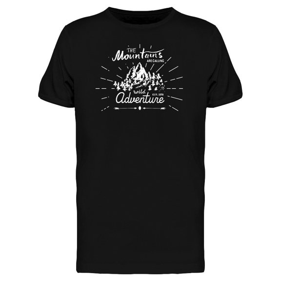 Mountains Wild Adventure Graphic Tee Men's -Image by Shutterstock