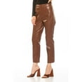 thumbnail image 4 of Women's ALEXIA ADMOR Mila Mid Rise Slim Fit Faux Leather Pants Color: Camel Size: 14, 4 of 4