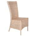 thumbnail image 3 of SAFAVIEH Allen Rattan Accent Chair, Natural White Wash, Set of 2, 3 of 11