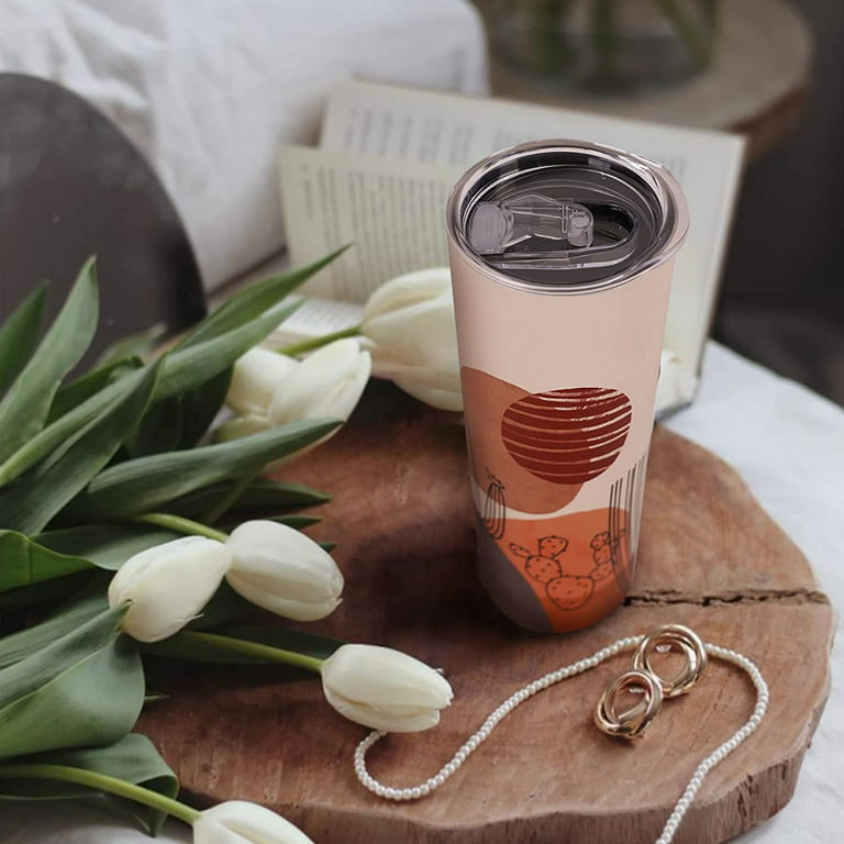 20 oz Tumbler Mug with Lid and Straw, Insulated Travel Coffee Mug