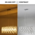 thumbnail image 6 of Silver Oval Crystal Chandelier Modern Ceiling Light for Dining Room Living Room Foyer – Elegant Hanging Crystals, Adjustable Height (Bulbs Not Included), 6 of 10