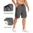 thumbnail image 5 of COOFANDY Men' Cargo Shorts Cotton Shorts with Elastic Waistband Summer Casual Work Shorts, 5 of 6