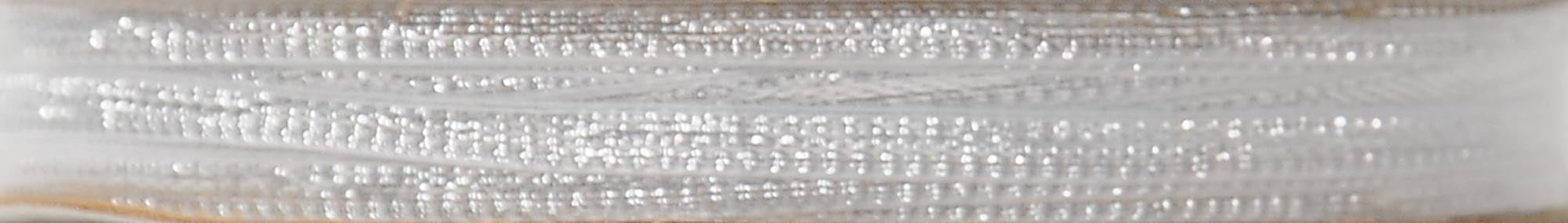 Offray Ribbon, Metallic Silver 1/8 inch Metallic Ribbon for Wedding, Crafts, and Gifting, 15 feet, 1 Each
