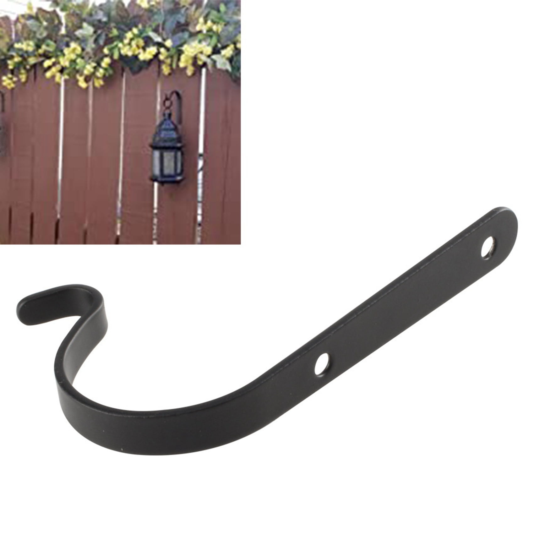 4/10 Pcs Iron Wall Hooks Outdoor Decorative Hook For Hanging Planter Black Z0I3 