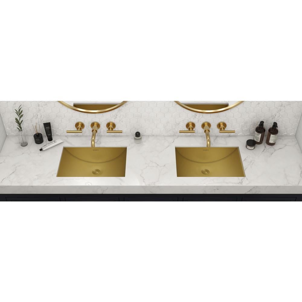 Ruvati 18 x 12 inch Brushed Stainless Steel Rectangular Bathroom Sink Undermount